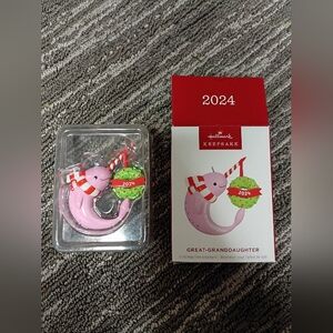 Hallmark Pink and Red Great-Granddaughter Ornament 2024